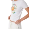 Camisas de manga curta com gola em V e mascote laranja Camisas de manga curta com gola em V e mascote laranja