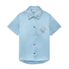 Camisas de manga curta em cetim Camisas de manga curta em cetim