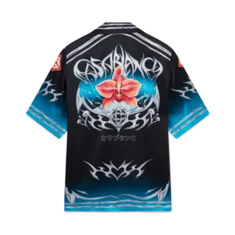Camisas de manga curta em cetim de seda Blades