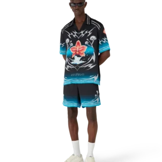 Camisas de manga curta em cetim de seda Blades