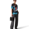 Camisas de manga curta em cetim de seda Blades Camisas de manga curta em cetim de seda Blades
