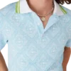 Camisas de manga curta em jacquard azul claro Camisas de manga curta em jacquard azul claro