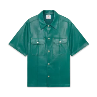 Camisas de manga curta em pele