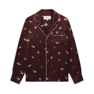 Camisas de pijama Vices em cetim de seda