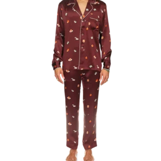 Camisas de pijama Vices em cetim de seda