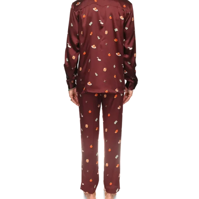Camisas de pijama Vices em cetim de seda