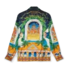 Camisas de seda com gola cubana Maison D’ete Camisas de seda com gola cubana Maison D’ete