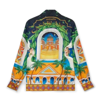Camisas de seda com gola cubana Maison D’ete