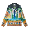 Camisas de seda com gola cubana Maison D’ete Camisas de seda com gola cubana Maison D’ete