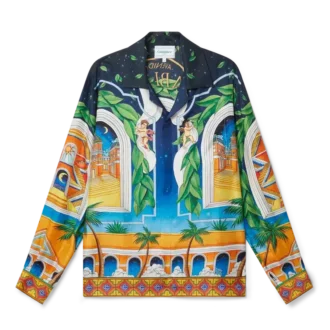 Camisas de seda com gola cubana Maison D’ete