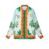 Camisas de seda com gola cubana Palm Springs Tennis Club