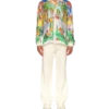Camisas de seda com gola cubana psicadélica