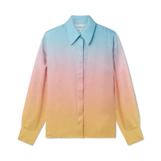 Camisas de seda com gradiente Ping Pong
