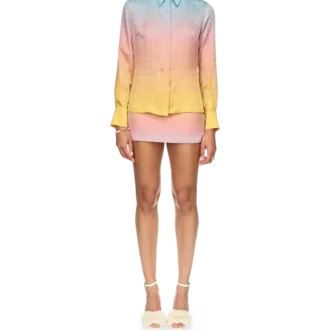 Camisas de seda com gradiente Ping Pong