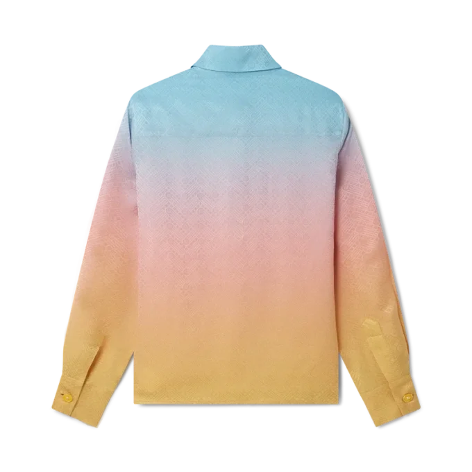Camisas de seda com gradiente Ping Pong Camisas de seda com gradiente Ping Pong