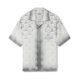 Camisas de seda com monograma de coração em degradê