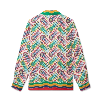 Camisas de seda com monograma de ténis