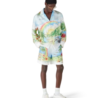 Camisas de seda de manga comprida Aloha