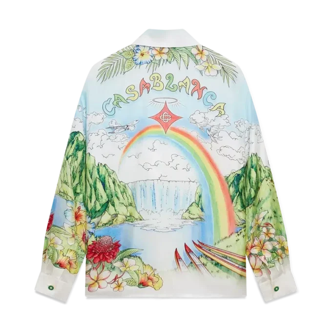 Camisas de seda de manga comprida Aloha Camisas de seda de manga comprida Aloha