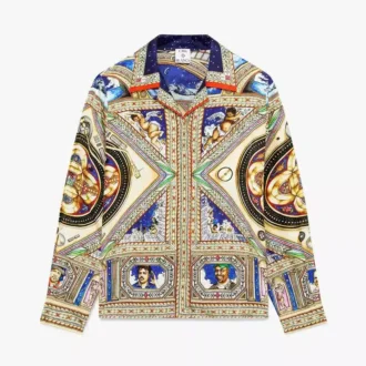 Camisas de seda de manga comprida com gola cubana «Take Me to Church»