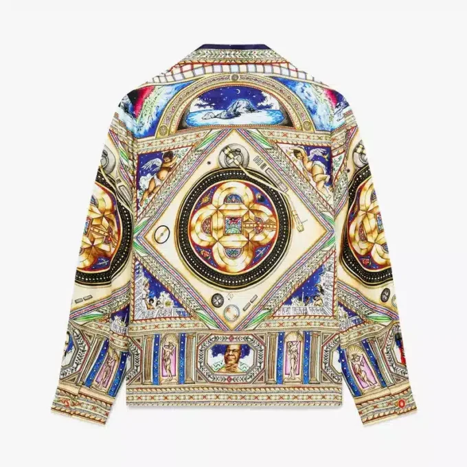 Camisas de seda de manga comprida com gola cubana «Take Me to Church» Camisas de seda de manga comprida com gola cubana «Take Me to Church»