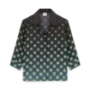 Camisas de seda de manga comprida com monograma degradê