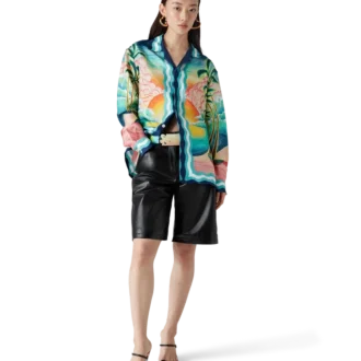 Camisas de seda de manga comprida Danse De La Mer