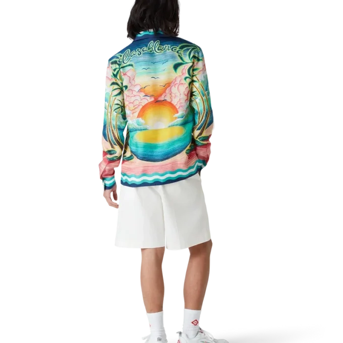 Camisas de seda de manga comprida Danse De La Mer Camisas de seda de manga comprida Danse De La Mer