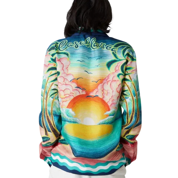 Camisas de seda de manga comprida Danse De La Mer Camisas de seda de manga comprida Danse De La Mer