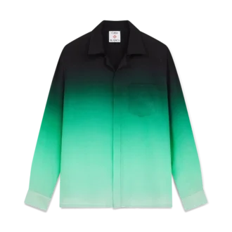 Camisas de seda de manga comprida em jacquard Gradient Ping Pong