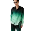 Camisas de seda de manga comprida em jacquard Gradient Ping Pong Camisas de seda de manga comprida em jacquard Gradient Ping Pong