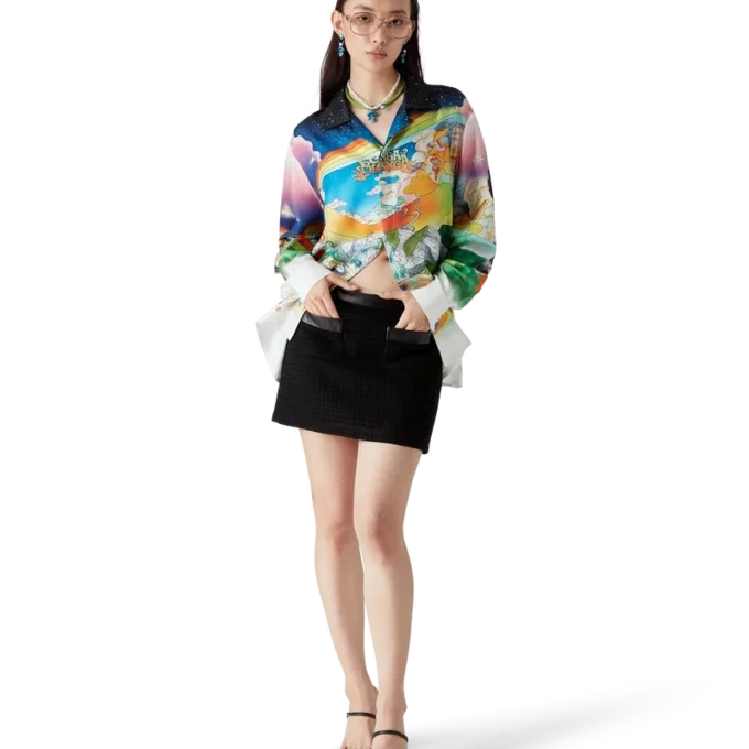 Camisas de seda de manga comprida La Musique Camisas de seda de manga comprida La Musique