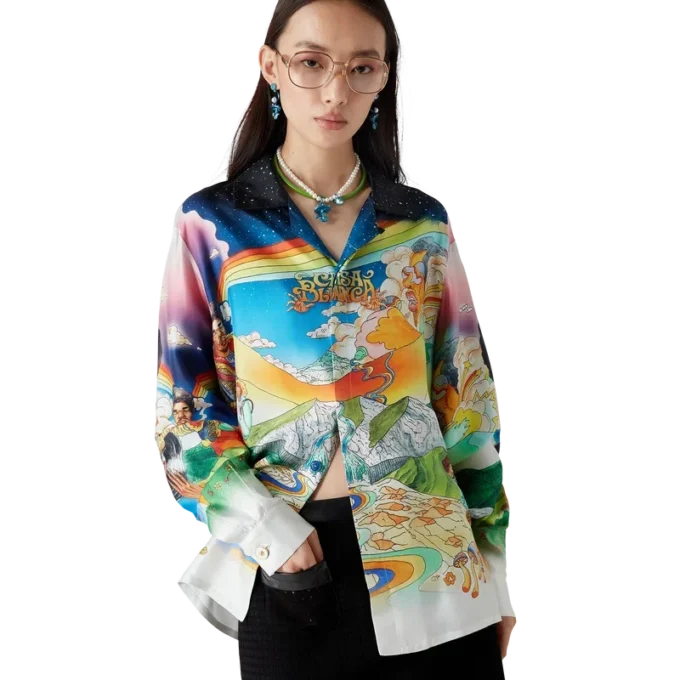 Camisas de seda de manga comprida La Musique Camisas de seda de manga comprida La Musique
