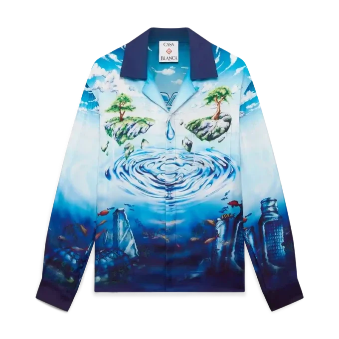 Camisas de seda de manga comprida Lost Atlantis