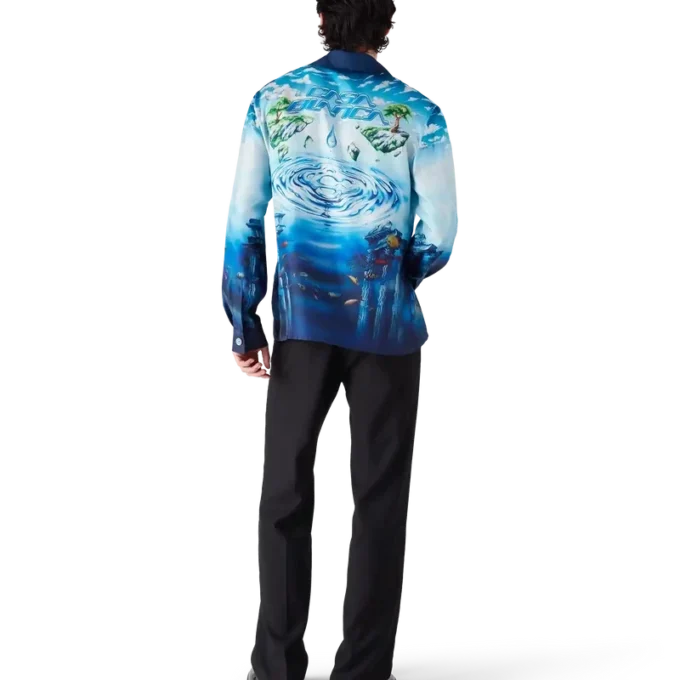 Camisas de seda de manga comprida Lost Atlantis