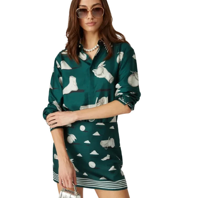 Camisas de seda de manga comprida Metaphysical