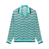 Camisas de seda de manga comprida Monogram Wave Camisas de seda de manga comprida Monogram Wave