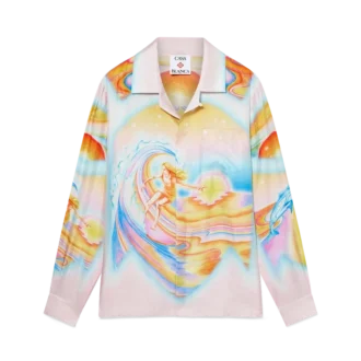 Camisas de seda de manga comprida Psychedelic Nirvana