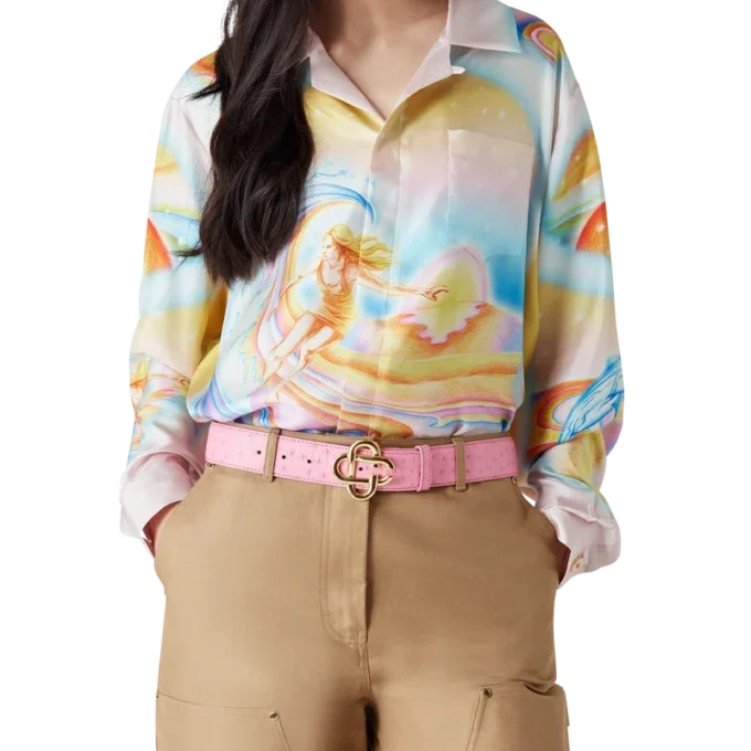 Camisas de seda de manga comprida Psychedelic Nirvana Camisas de seda de manga comprida Psychedelic Nirvana