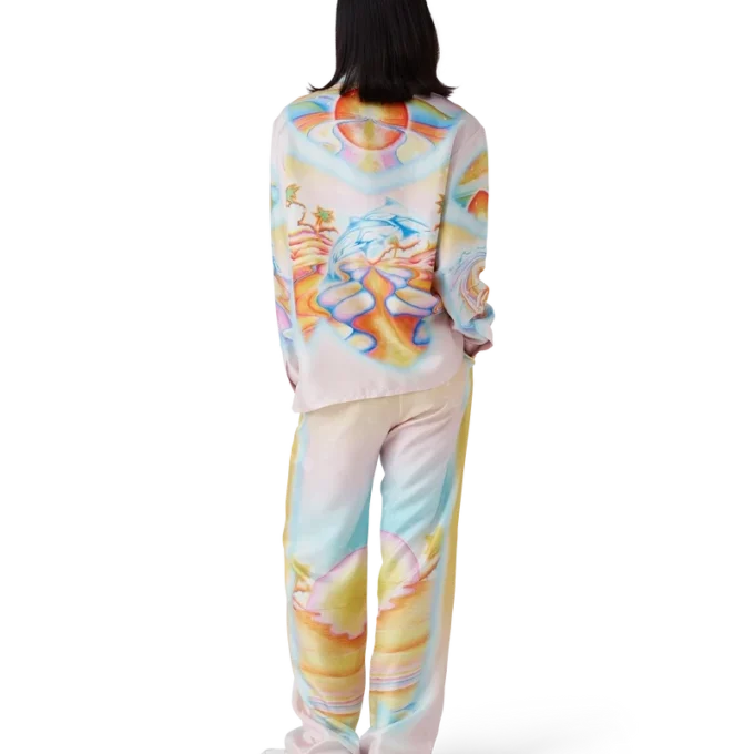 Camisas de seda de manga comprida Psychedelic Nirvana Camisas de seda de manga comprida Psychedelic Nirvana