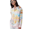 Camisas de seda de manga comprida Psychedelic Nirvana Camisas de seda de manga comprida Psychedelic Nirvana