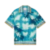 Camisas de seda de manga curta com emblema Poolside