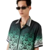 Camisas de seda de manga curta com monograma em degradê Camisas de seda de manga curta com monograma em degradê