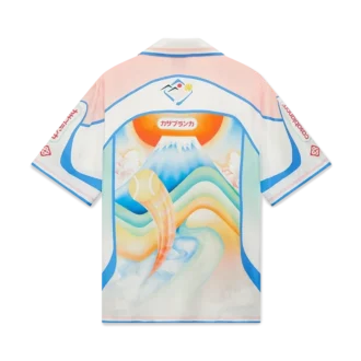 Camisas de seda de manga curta Fuji Dream