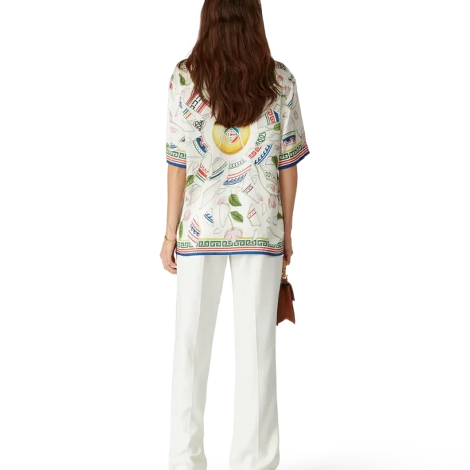 Camisas de seda de manga curta Le Vase Brise Camisas de seda de manga curta Le Vase Brise