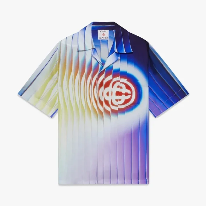 Camisas de seda de manga curta Shockwave