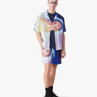 Camisas de seda de manga curta Shockwave