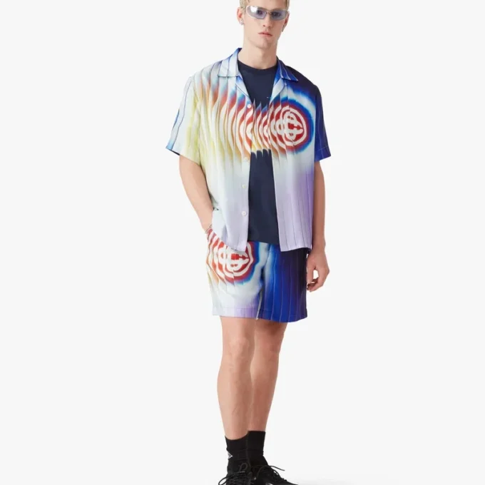 Camisas de seda de manga curta Shockwave