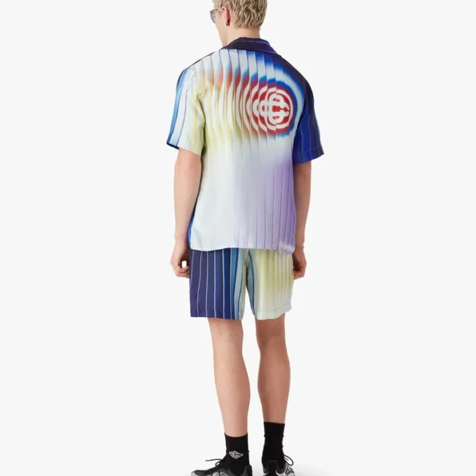 Camisas de seda de manga curta Shockwave