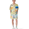 Camisas de seda de manga curta Surreal Pool Camisas de seda de manga curta Surreal Pool